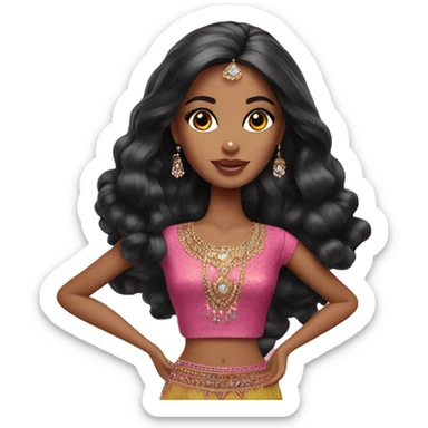 indian barbie doll sticker