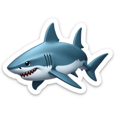 Shark scoring a goal sticker