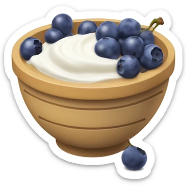 yoghurt bowl with grapes and blueberries sticker