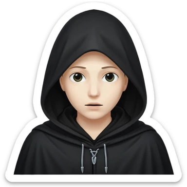 mysterious hooded cant see face from shadow sticker