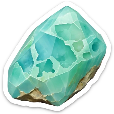 peruvian opal gemstone raw crystal sticker