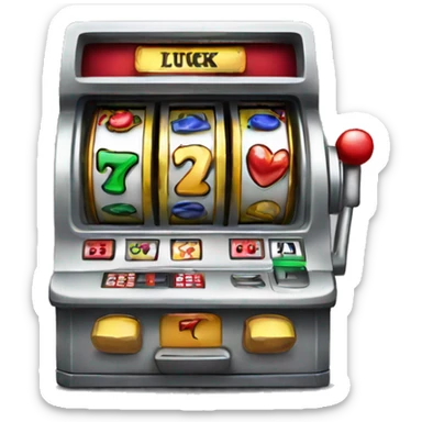 a slot machine lucky 7 sticker