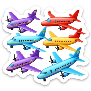 Twitch channel emojis for an aviation themed discord sticker
