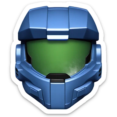 Master Chief Halo helmet Blue sticker