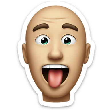 guy drooling with snot running from his nose  sticker