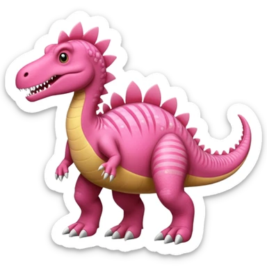 Pink spinosaurus sticker