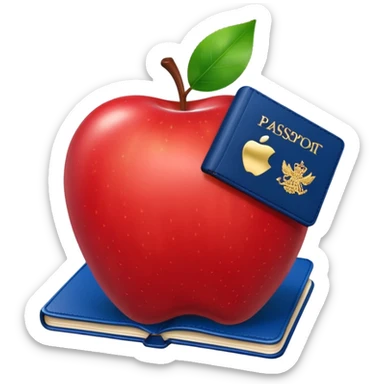 apple emoji british passport aesthetic sticker