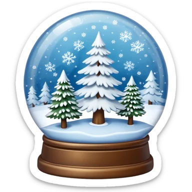 snow globe winter sticker