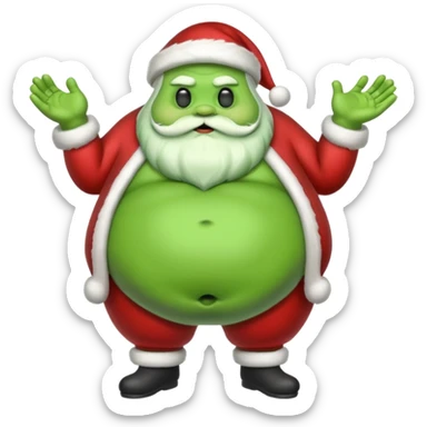 fat  santa alien full body 
   sticker