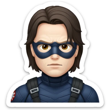 Winter soldier with mask sticker