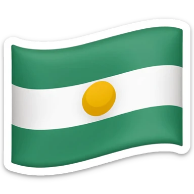 bandera con solo tres franjas horizontales de la misma anchura: verde (superior), blanca (centro), verde (inferior). sticker