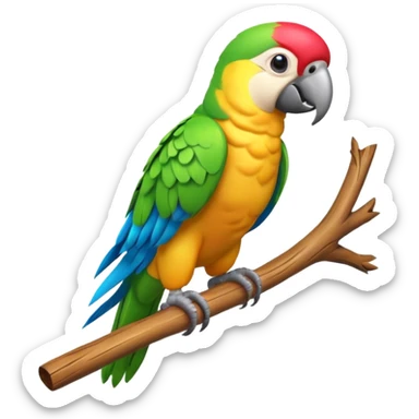 Papagaio faltante em 3D sticker