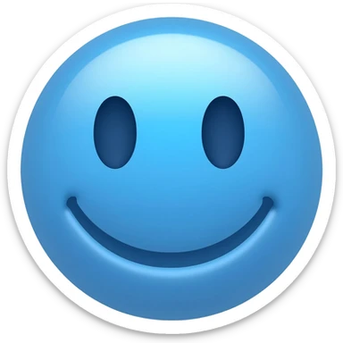 Blue emoji sticker