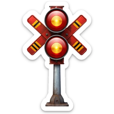 Railroad crossing light sticker