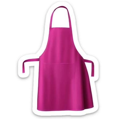 Realistic isolated magenta kitchen apron. sticker