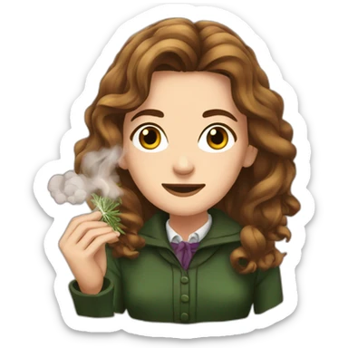 Hermione smoking herbs sticker