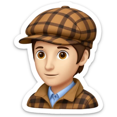 deerstalker hat two visors sticker