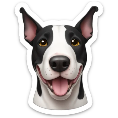 Black English bullterrier  sticker
