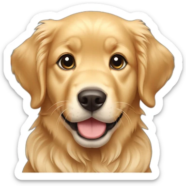 Golden retriever pup sticker