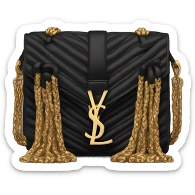 YSL handbag black gold sticker