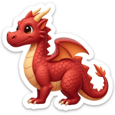 Red dragon sticker