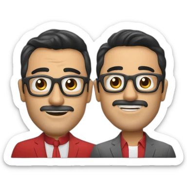 andreu buenafuente & berto romero as radio talkshow hosts sticker