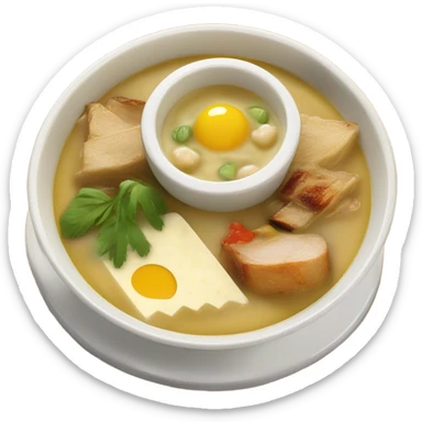 Plato de Sopa de ajiaco de lado  sticker