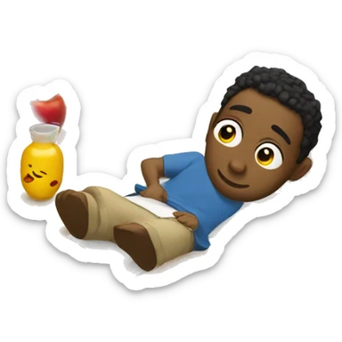 the student lay down on his desk sticker