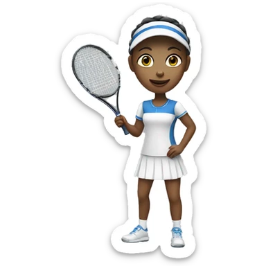 Swedish girl playing tennis sticker
