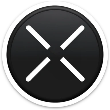 bir siyah içi boş yuvarlak içinede siyah bir artı ama artının o uçları yuvarlağı içinden azıcık çıksın sticker