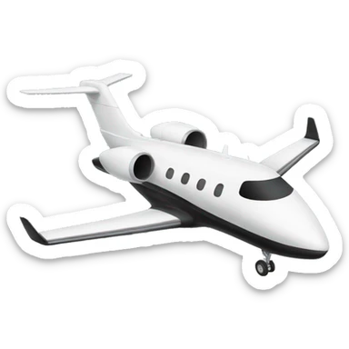 Black private plane sticker