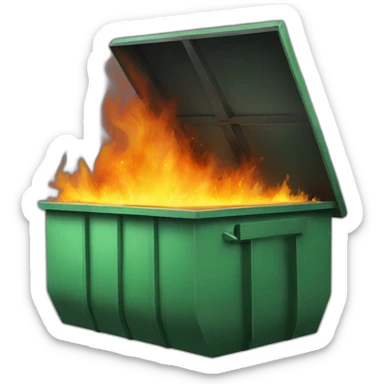 Dumpster on fire sticker