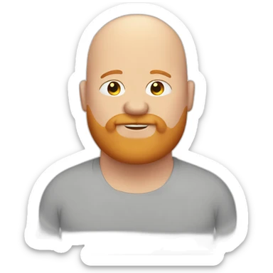 Bald fat man With ginger beard sticker