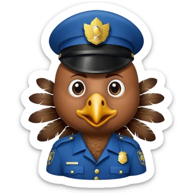 Turkey cop sticker