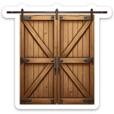 rustic barn door sticker