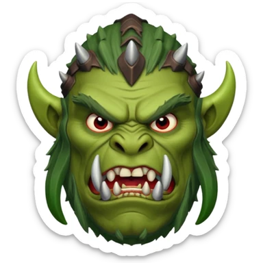 Orc ico head sticker
