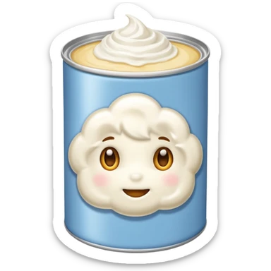 creme fouette avec une bombe sticker