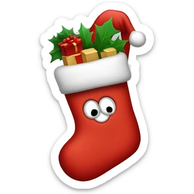 Christmas stocking sticker