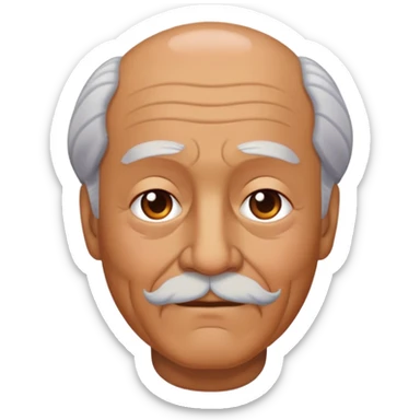 Grand pa rick from Rick and morty no facial hair  sticker