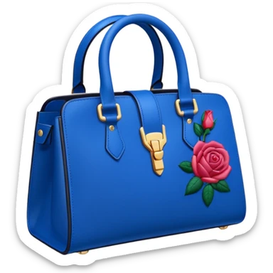 Rose ysl design blue hand bag sticker