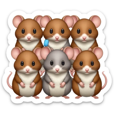 Woolly mice sticker