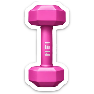 Pink dumbell  sticker