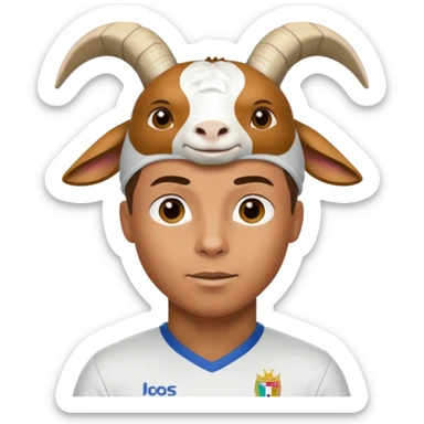 I want Ronaldo in Madrid and something over his head saying GOAT sticker