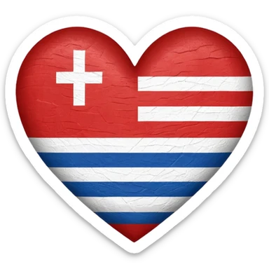 Greek flag heart sticker