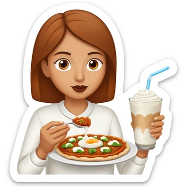 Lahmacun yiyen Ayran sticker