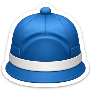 Blå dansk student hue sticker