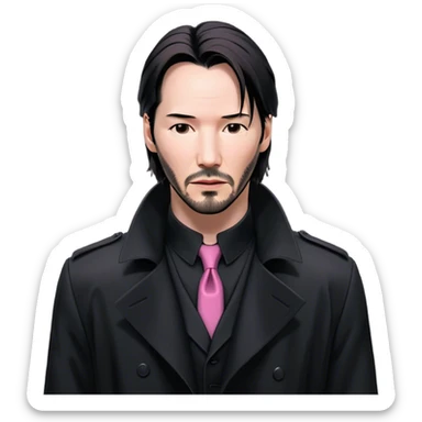 Keanu Reeves Neo Matrix pink sticker