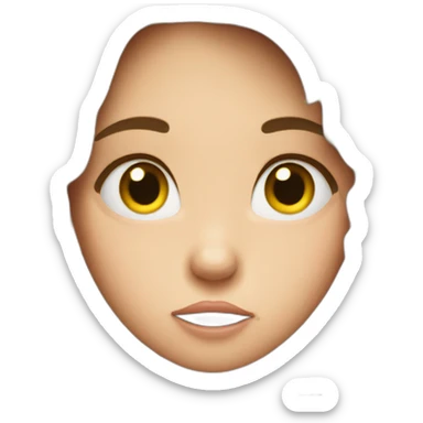 Shocked but also empathetic girl sticker