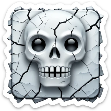 White Spectral Gloomy Dystopian Apocalyptic Aesthetic Scenery Deco sticker