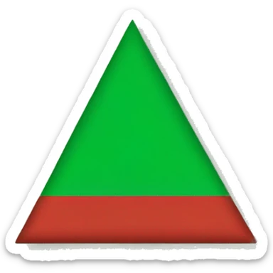 green and red triangle flag  sticker